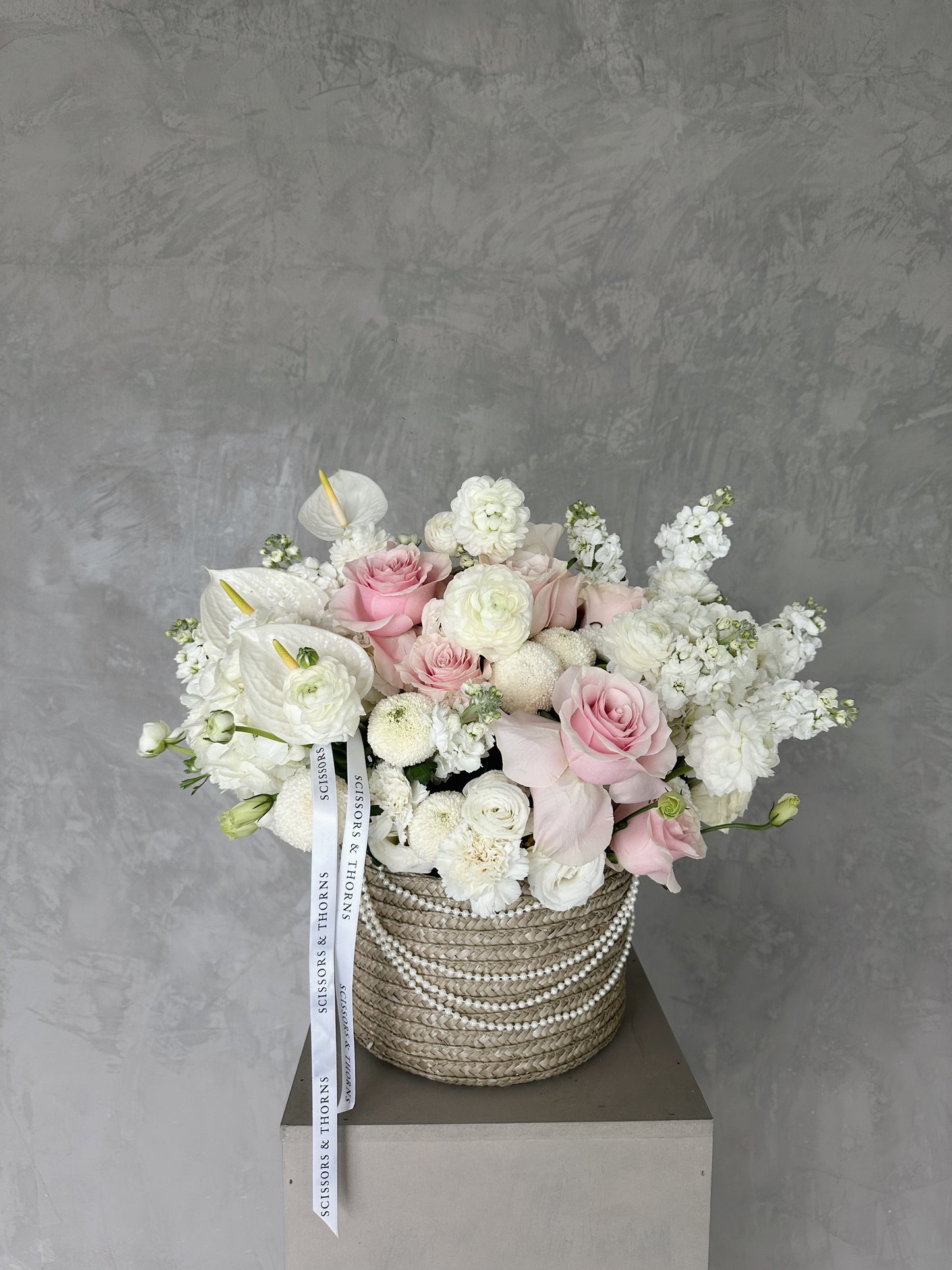 Pearl Blush Garden Basket