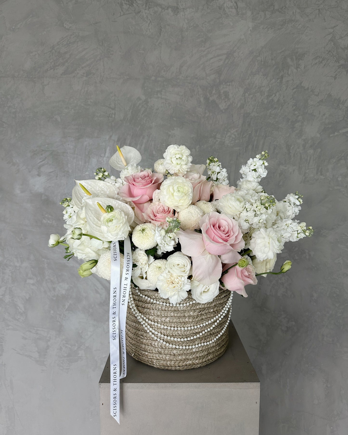 Pearl Blush Garden Basket