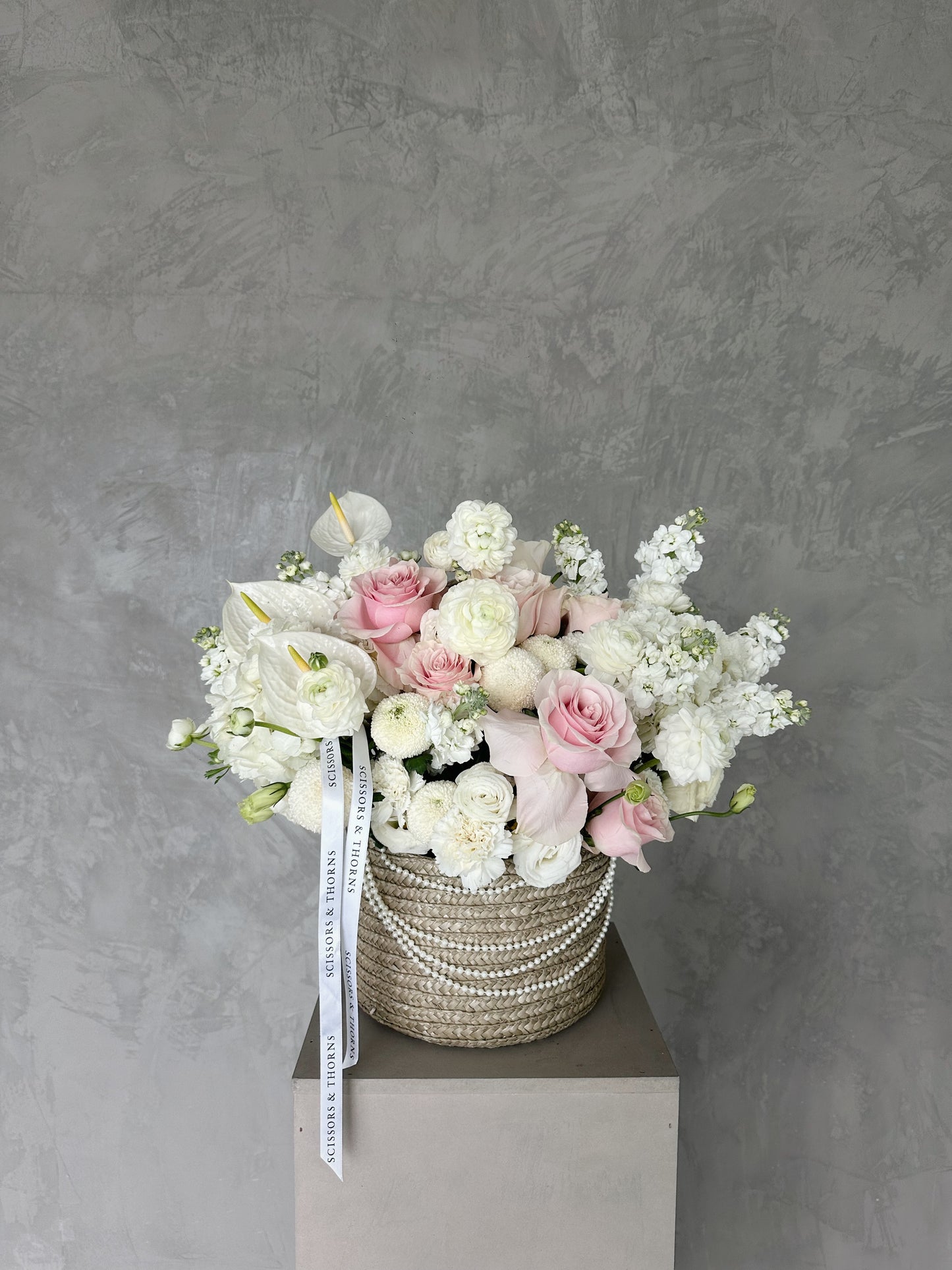 Pearl Blush Garden Basket