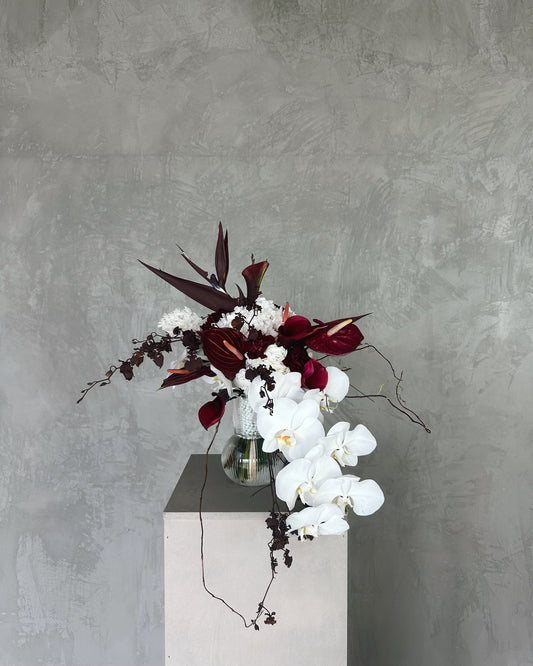 Crimson Cascade Bridal Bouquet