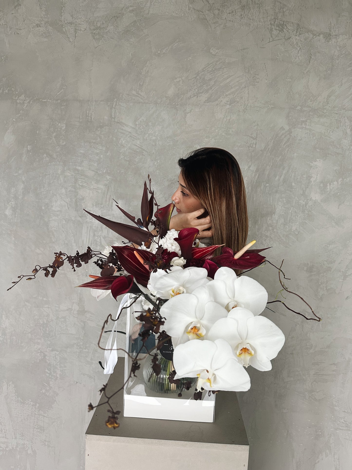 Crimson Cascade Bridal Bouquet