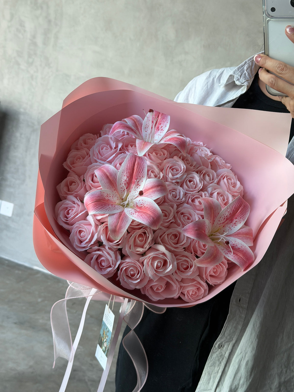 Rose with lily | Soap & Faux